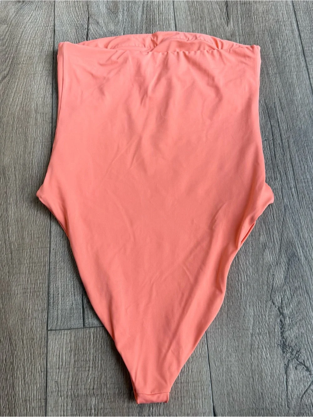 Free People x Toast signature tube one piece swimsuit size large peach orange